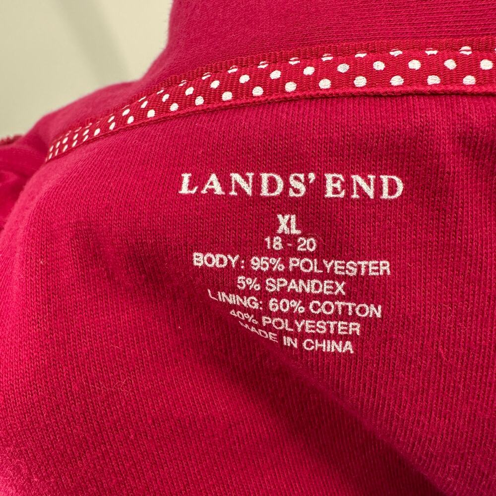 Lands' End Soft Fleece Vest WMNS XL Berry Pink Full Zip Stand Collar Sleeveless - Picture 6 of 8